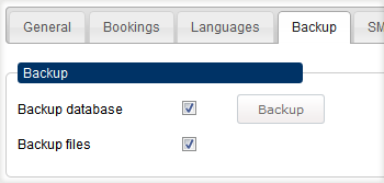 Booking system backup option